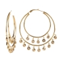 Aretes hoop con encantos de zircón thumbnail