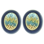 Aretes stud esmalte azul y zirconias thumbnail