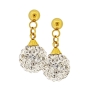 Aretes gold balin con zirconias thumbnail