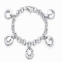 Brazalete encantos circulares Baño de Plata 925 thumbnail