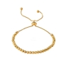Brazalete Ajustable con Beads Dorados de 4mm thumbnail