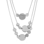 Collar de tres Cadena con dijes circulares thumbnail