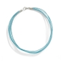 Collar de cuero Azul Turquesa  thumbnail