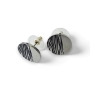 Aretes circular líneas negras decorativas thumbnail