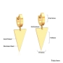 Aretes de Acero Tono Dorado thumbnail