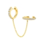 Aretes de Acero Tono Dorado thumbnail