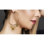 Aretes Hoop con encantos Colgantes thumbnail