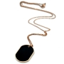 Collar Gold Rose placa bicolor thumbnail