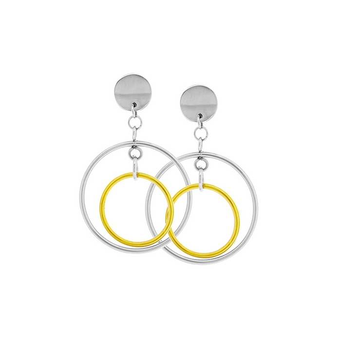 Aretes circulares dos tonos
