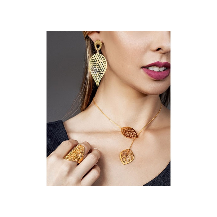 Aretes drop primavera gold