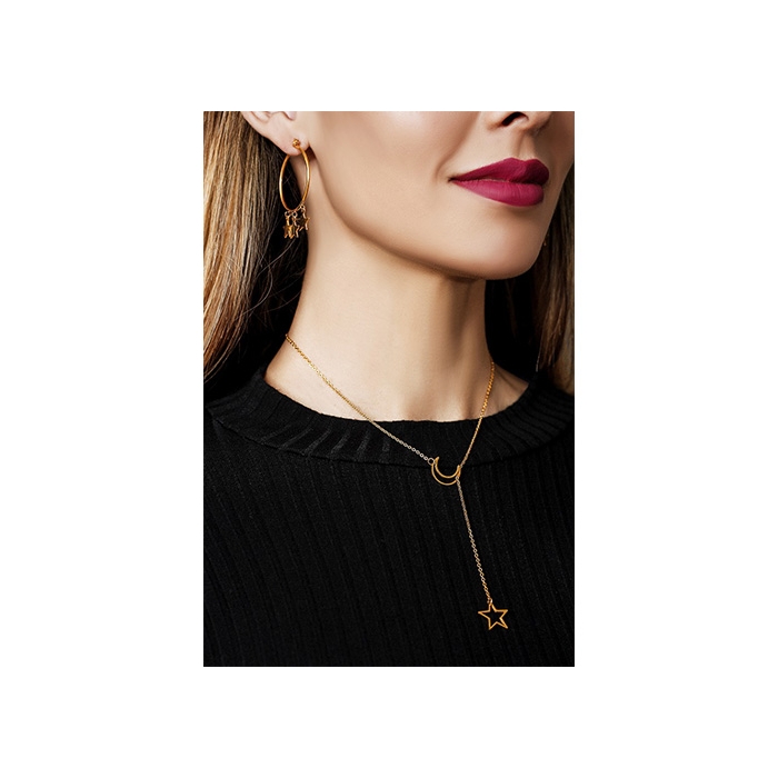 Aretes hoop estrellas