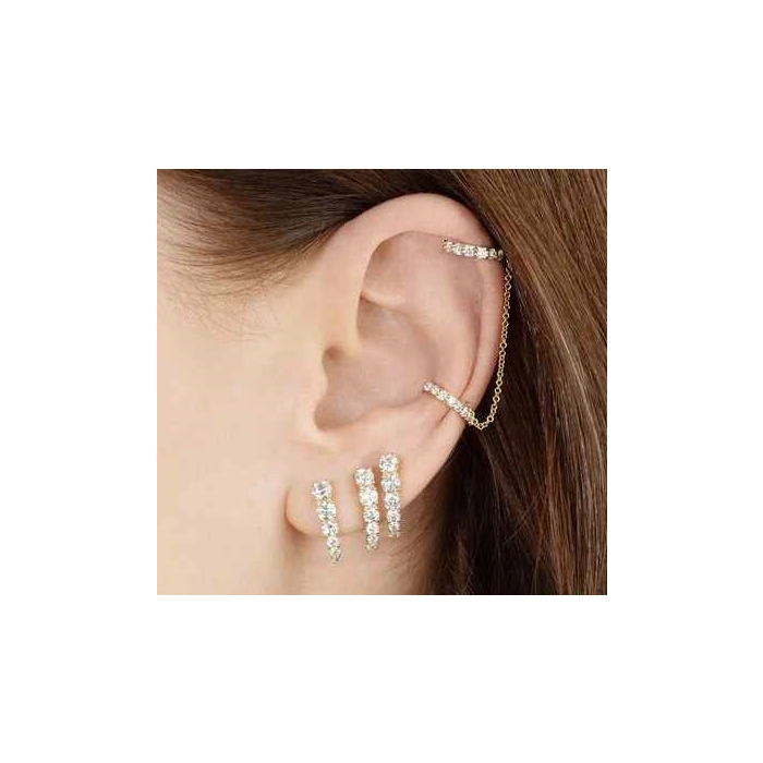Aretes de Acero Tono Dorado