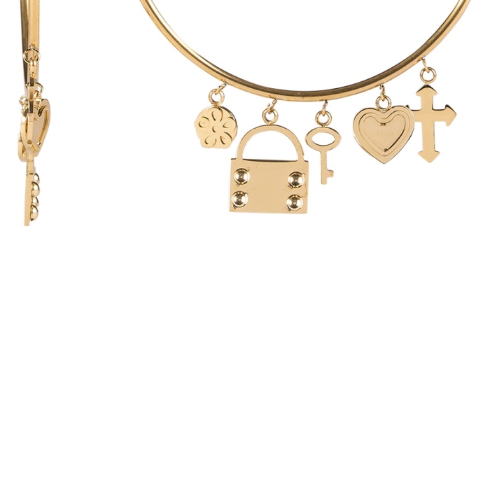 Aretes Hoop con encantos Colgantes