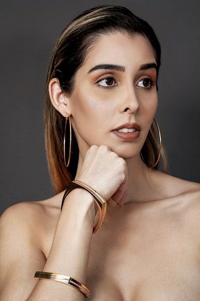 Pulsera tres tonos con zirconias - Flip image view