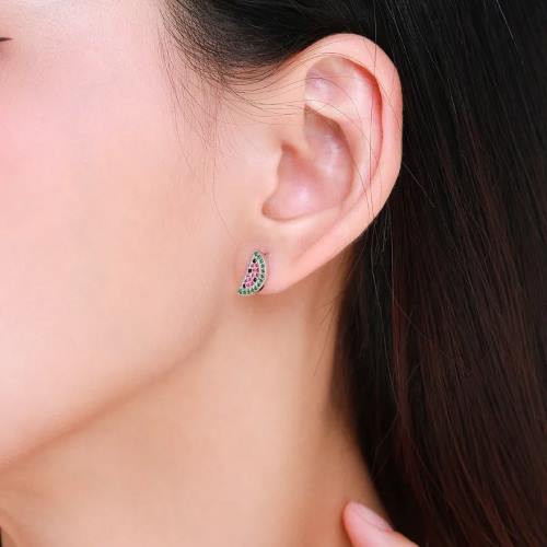 Aretes de Sterling Silver Tono Dorado Silueta de Patilla - Flip image view