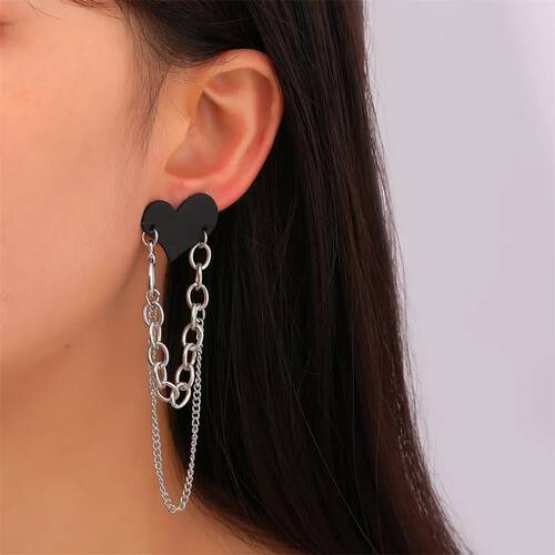 Aretes de Acero Tono Negro - Flip image view